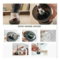 Macinacaffè Manuale, Macinacaffè In Ceramica Premium Regolabile, Nero -Piccoli Elettrodomestici 99549659 4