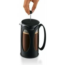 Caffettiera, Vetro Borosilicato - 3 Tazze (0,35 L), Nera -Piccoli Elettrodomestici 99783073 4