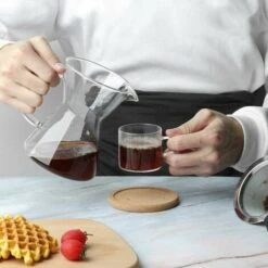 Caffettiera Pour Over Con Filtro In Acciaio Inossidabile, Caraffa In Vetro Borosilicato Con Manico, Non Sono Necessari Filtri Di Carta (400 Ml) -Piccoli Elettrodomestici 99783565 2