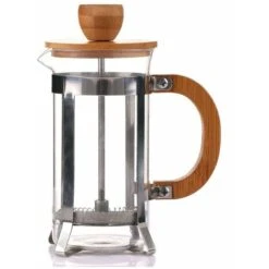 French Press, 350ml 12oz 1-2 Tazze French Press, Piccola Pressa Per Tè In Vetro Borosilicato Con Manico In Bambù