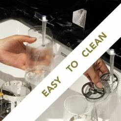 French Press, 350ml 12oz 1-2 Tazze French Press, Piccola Pressa Per Tè In Vetro Borosilicato Con Manico In Bambù -Piccoli Elettrodomestici 99784667 4