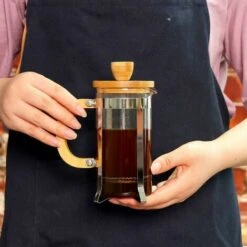 French Press, 350ml 12oz 1-2 Tazze French Press, Piccola Pressa Per Tè In Vetro Borosilicato Con Manico In Bambù -Piccoli Elettrodomestici 99784667 5