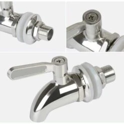 Rubinetto Per Botte, Distributore Di Bevande, Rubinetto Per Botte Di Birra, Rubinetto Per Vino - Acciaio Inossidabile E Dimensioni 12 Mm -Piccoli Elettrodomestici 99851861 4