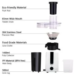 Centrifuga E Estrattore Di Succo 400W Bianco 500 Ml GRAPE 300101JDA -Piccoli Elettrodomestici 99999588 4